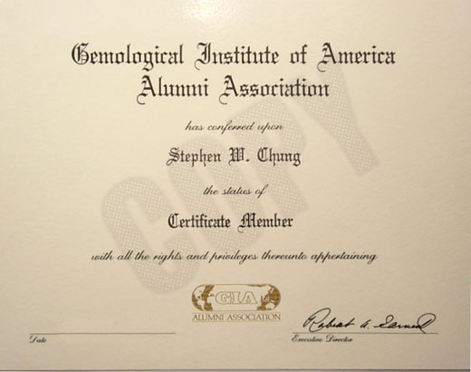 GIA Certificate